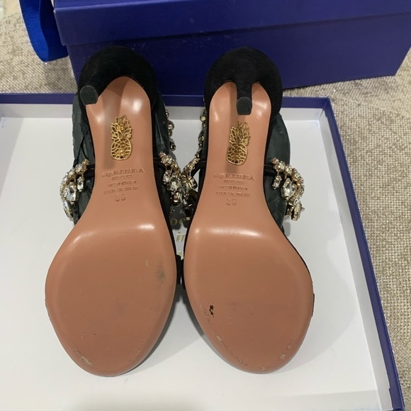 𝅺💕aquazurra Swavroski crystal sandals.  Worn once.  Size 6 - Picture 3 of 7